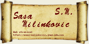 Saša Milinković vizit kartica